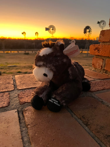 AWM Black & White Horse Plush