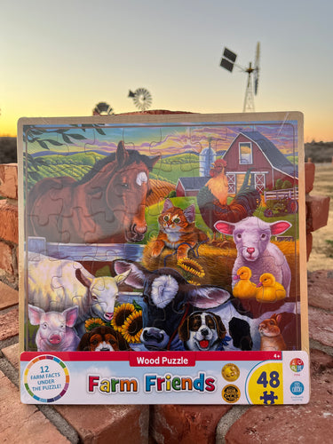 Farm Friends Kids Wood Puzzle