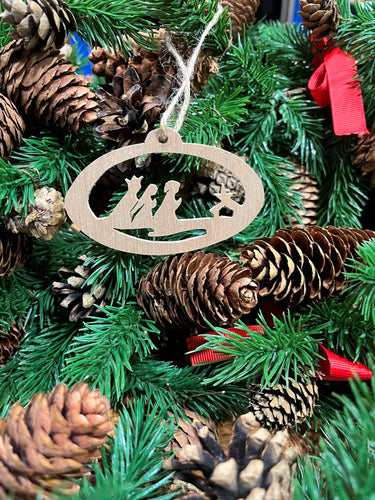Wooden Nativity Ornament