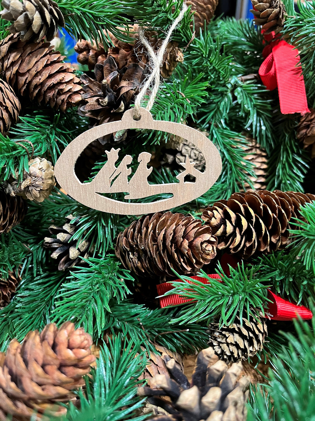 Wooden Nativity Ornament
