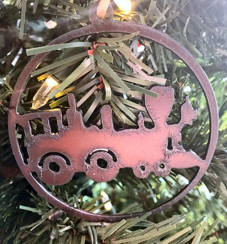 Round Train Ornament