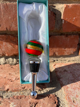 Wine Bottle Stopper Red, Gold, Green